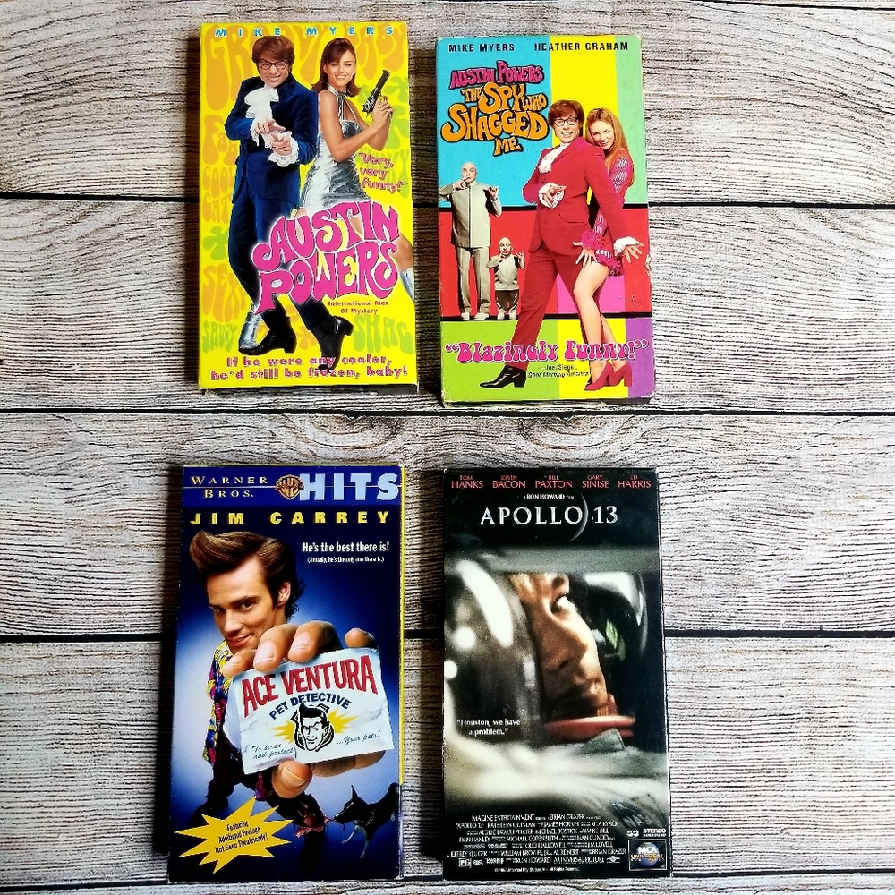 Lot of 4 VHS Cassettes from the 90s